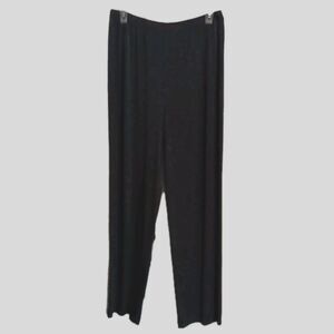 Chico's Travelers Pants Women's US Sz  L/12  Black Pull On Wide Leg
